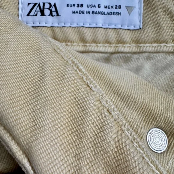 🤍 ZARA High-Waisted Cotton Shorts | Size 6 (MEX 28) - Picture 4 of 5